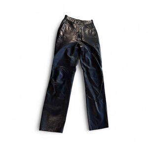 Berman's Vintage Leather Pants 12" Rise Black Size 7